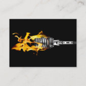 De Visite Carte d'industrie musicale - microphone flamboyant (Dos)