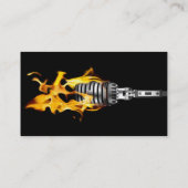 De Visite Carte d'industrie musicale - microphone flamboyant (Dos)
