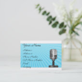 De Visite Carte d'industrie musicale - rétro microphone (Debout devant)