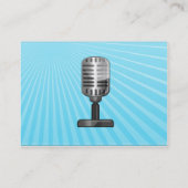 De Visite Carte d'industrie musicale - rétro microphone (Dos)