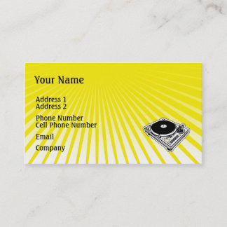 De Visite Carte d'industrie musicale - Tourne-disque DJ