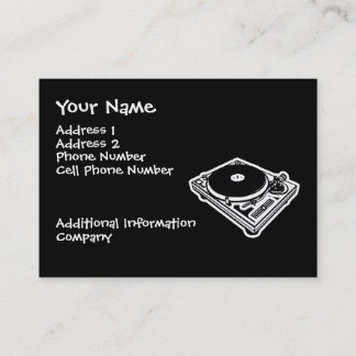 De Visite Carte d'industrie musicale - Tourne-disque - le DJ