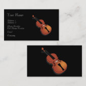 De Visite Carte d'industrie musicale - violon (Devant / Derrière)
