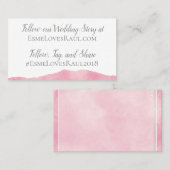 De Visite Carte d'information Mariage Pink Cotton Candy (Devant / Derrière)