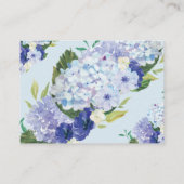 De Visite Carte d'informations sur le Mariage Blue Hydrangea (Dos)
