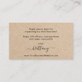 De Visite Carte d'insertion simple Brown élégant (Dos)