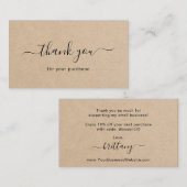 De Visite Carte d'insertion simple Brown élégant (Devant / Derrière)