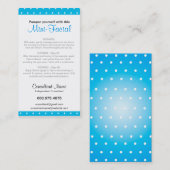 De Visite Carte d'instruction Mini-Faciale (Devant / Derrière)