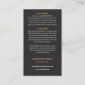 De Visite Carte d'instruction Mini-Faciale - LUEUR (Dos)