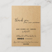 De Visite Carte d'instructions pour le soin des bougies Ajou (Dos)