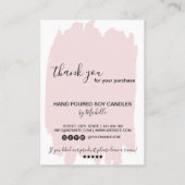 De Visite Carte d'instructions pour le soin des bougies Ajou (Dos)