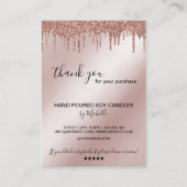 De Visite Carte d'instructions pour le soin des bougies Ajou (Dos)