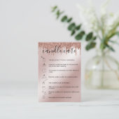 De Visite Carte d'instructions pour le soin des bougies Ajou (Debout devant)