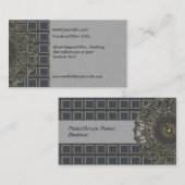 De Visite Carte d'introduction en argent Mandala (Devant / Derrière)