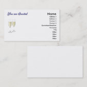 De Visite Carte d'invitation (Devant / Derrière)