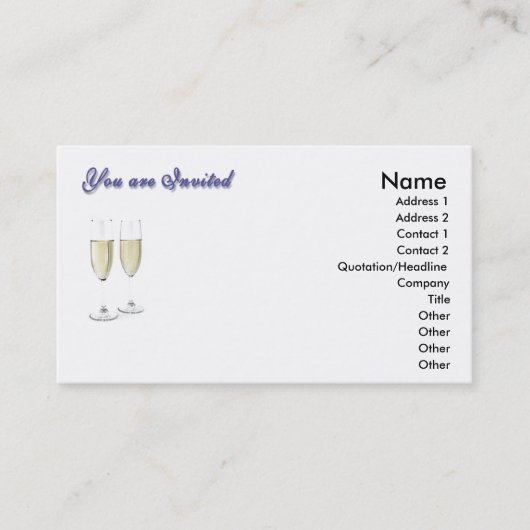 De Visite Carte d'invitation (Devant)