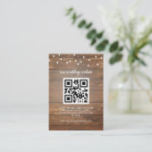 De Visite Carte d'invitation avec code QR pour RSVP sur le s (Debout devant)