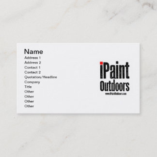 De Visite carte d'iPaintOutdoors