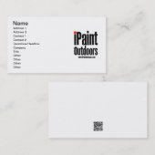 De Visite carte d'iPaintOutdoors (Devant / Derrière)