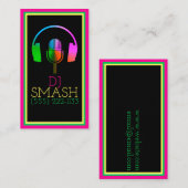 De Visite Carte DJ Musician Music Studio (Devant / Derrière)