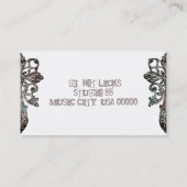 De Visite Carte DJ Rustique Grunge Cross Business (Dos)