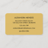 De Visite Carte d'or Girly Luxe élégant (Dos)