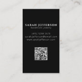 De Visite Carte d'oreille Métallic Gold Black Professional (Dos)