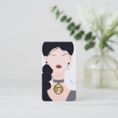 De Visite carte d'oreille pour jeune femme (Debout devant)