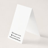 De Visite Carte d'oreille verticale avec logo en haut (Dos)