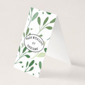 De Visite Carte d'oreille verticale Motif botanique (Dos)