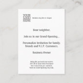 De Visite Carte d'ouverture Grand Jaune Noir (Dos)