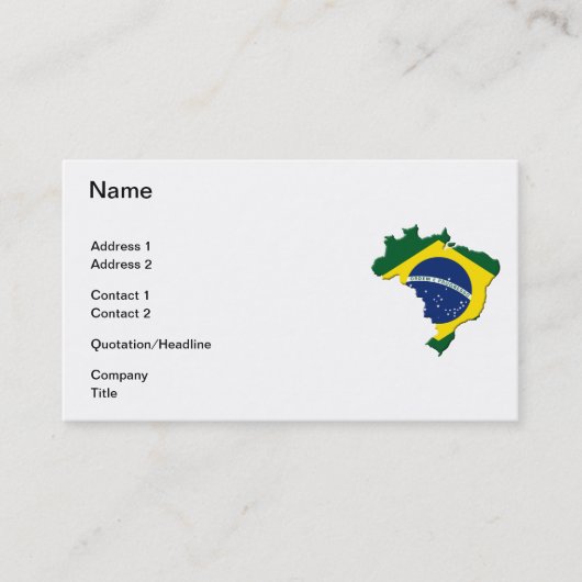 De Visite Carte du Brésil (Devant)