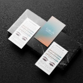 De Visite Carte du client d'extension Eyelash dégradé hologr