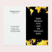 De Visite Carte du monde (Extérieur déplié)