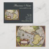 De Visite Carte du monde antique des Amériques par Abraham O (Devant / Derrière)