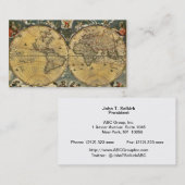 De Visite Carte du monde antique désorganisée #2 (Devant / Derrière)