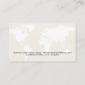 De Visite carte du monde beige clair (Dos)