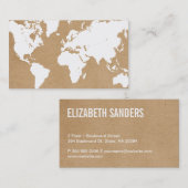 De Visite Carte du monde (blanc) | Nature (Devant / Derrière)