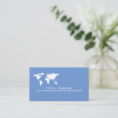 De Visite Carte du monde bleu caraïbe (Debout devant)