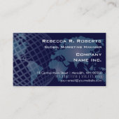 De Visite Carte du monde Bleu des télécommunications interna (Devant)