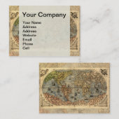 De Visite Carte du monde Forlani Antiquev 1565 Renaissance (Devant / Derrière)