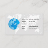 De Visite Carte du monde / Globe (Devant)