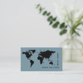 De Visite Carte du monde Intercontinental Travel Agent bleu (Debout devant)