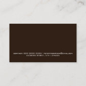 De Visite Carte du monde International Professionnel Brun (Dos)