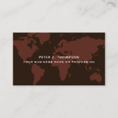 De Visite Carte du monde International Professionnel Brun (Devant)