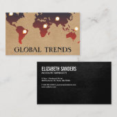 De Visite Carte du monde | Marques d'emplacement (Devant / Derrière)