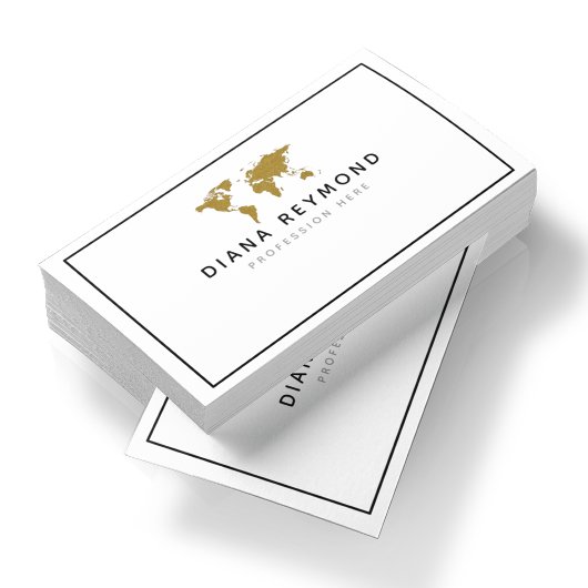 De Visite Carte du monde Moderne Professionnel