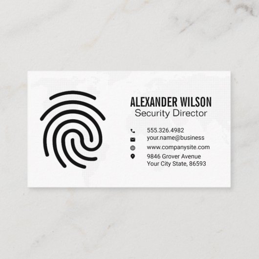 De Visite Carte du monde numérique | Logo d'impression des d (Dos)