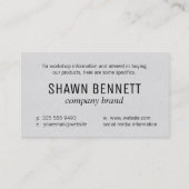 De Visite Carte du monde (Or) (Dos)