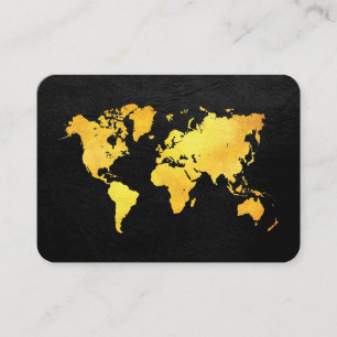 De Visite Carte du monde (Or)